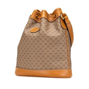 Gucci Bucket Shoulder GG Bag Brown Leather Disney Mickey Supreme Mouse